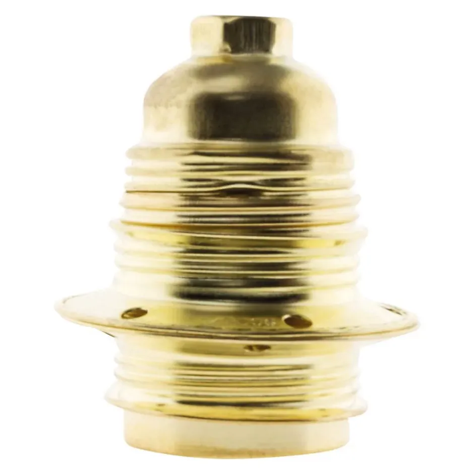 Douille E27 acier laitonné-Zenitech Discount