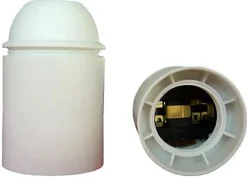 Douille E27 chemise lisse blanc-Diall Online