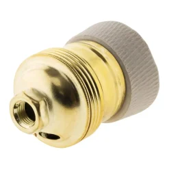 Douille E27 en laiton avec collerette porcelaine --Zenitech Outlet