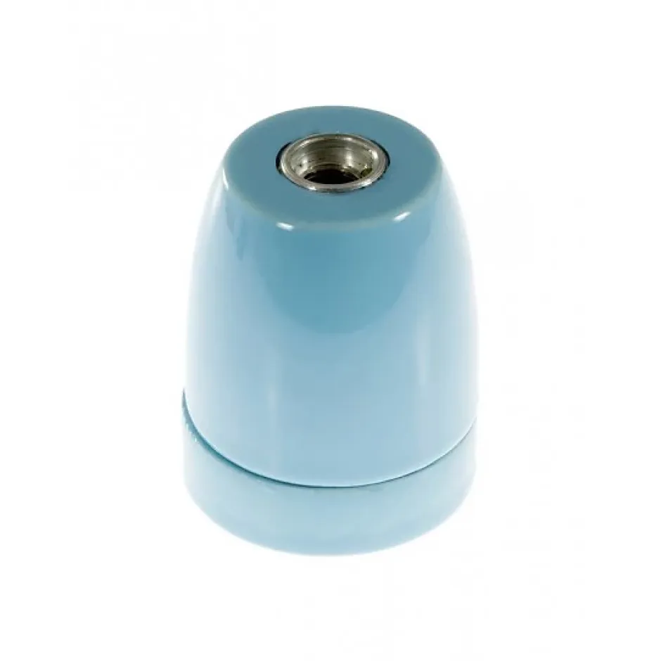 Douille E27 en Porcelaine Bleu - Déco Vintage-Lnd Online