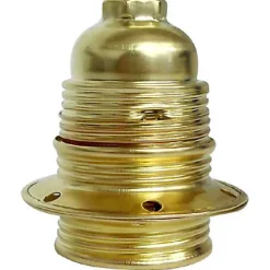 Douille E27 laiton fileté double bague^Diall Discount