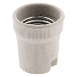 Douille E27 porcelaine à vis - Blanc -^Zenitech Clearance
