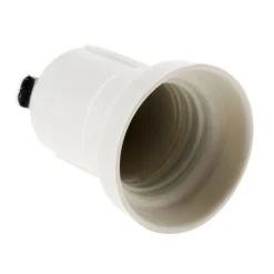 Douille E27 résine avec patte équerre - Blanc --Zenitech Sale