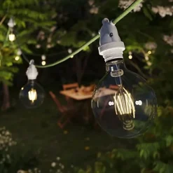 Douille E27 étanche IP65 à double sortie pour guirlande d'extérieur-Lnd Hot