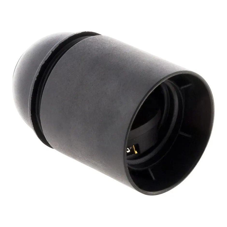 Douille lisse sans bague E27 - Noir --Zenitech New