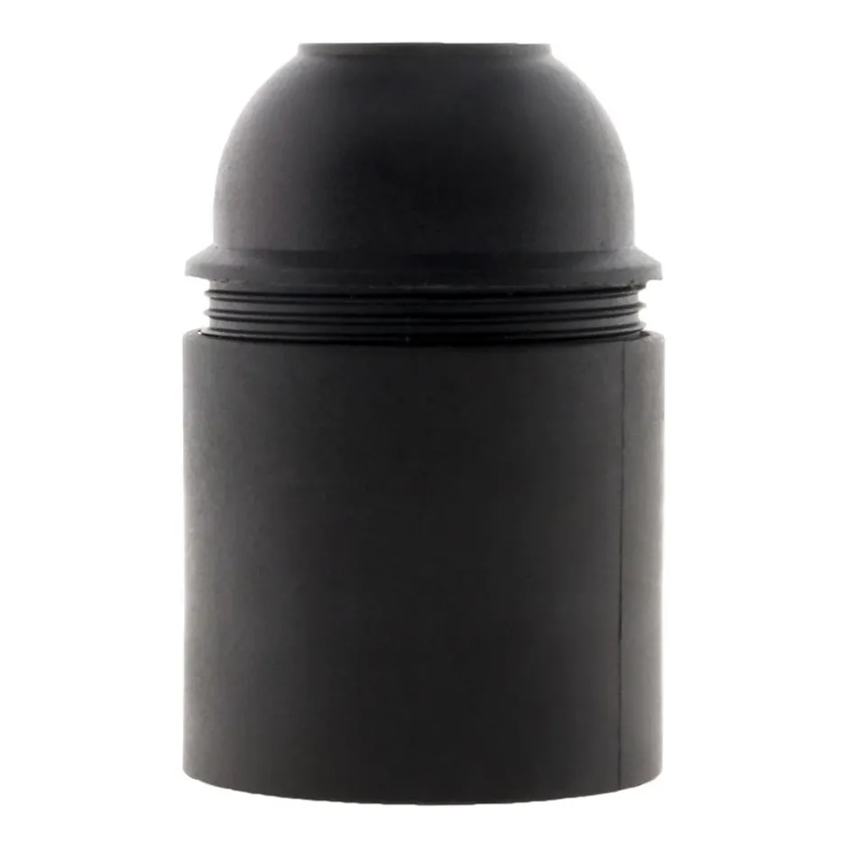 Douille lisse sans bague E27 - Noir --Zenitech New
