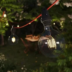 Douille noire E27 étanche IP65 à double sortie pour guirlande d'extérieur^Lnd Discount