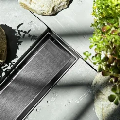 Drain Linéaire Neox Pro 90 Brush Steel-Rea Discount