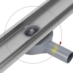 Drain Linéaire Neox Pro 90 Brush Steel-Rea Discount