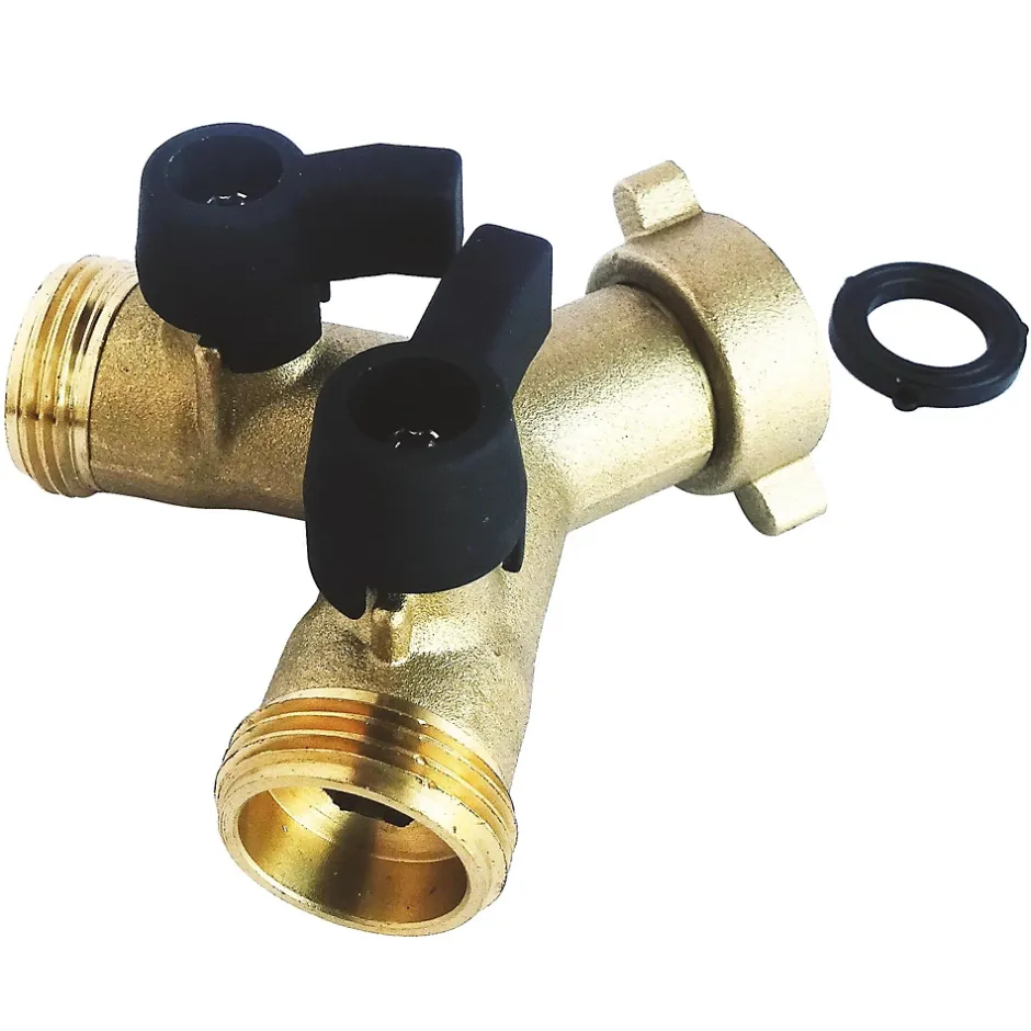 Dérivation 2 voies en Y vannes d'arrêt 1/4 de tour mâle 20/27-Somatherm for you