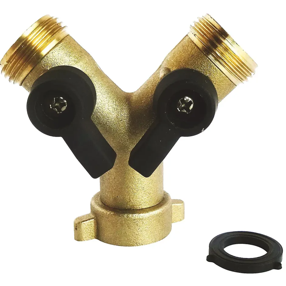 Dérivation 2 voies en Y vannes d'arrêt 1/4 de tour mâle 20/27-Somatherm for you