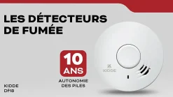 Détecteur de fumée anti-vandalisme 10Y29^Kidde