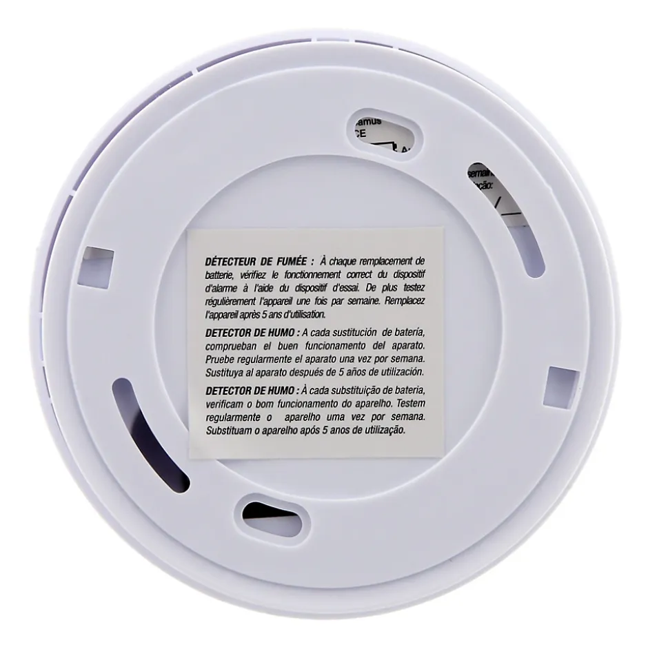 Détecteur de fumée CE garanti 5 ans - avec pile et accessoires --Otio Hot