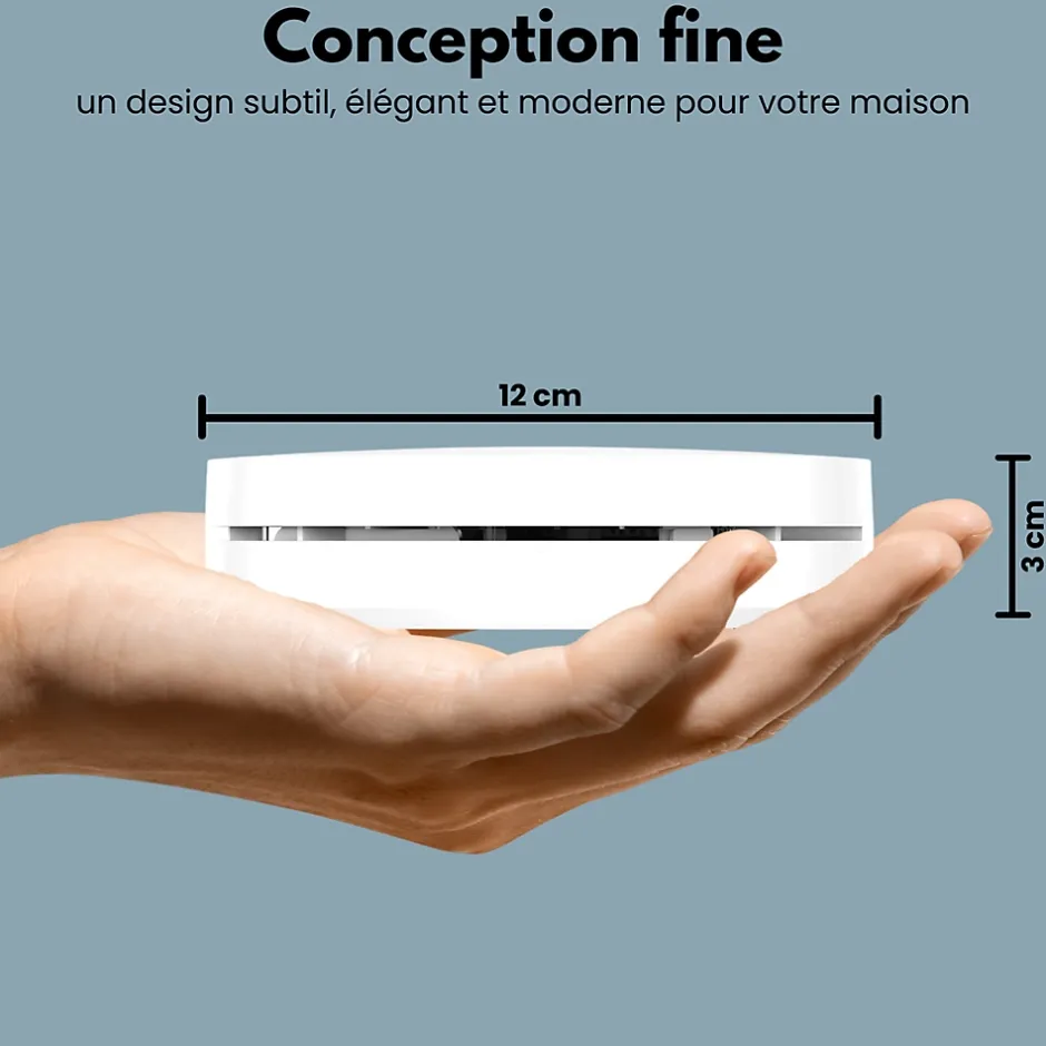 Détecteur de fumée connectable Link - Batterie 10 ans - Capteur de fumée interconnecté - Alarme incendie-Aroha Online
