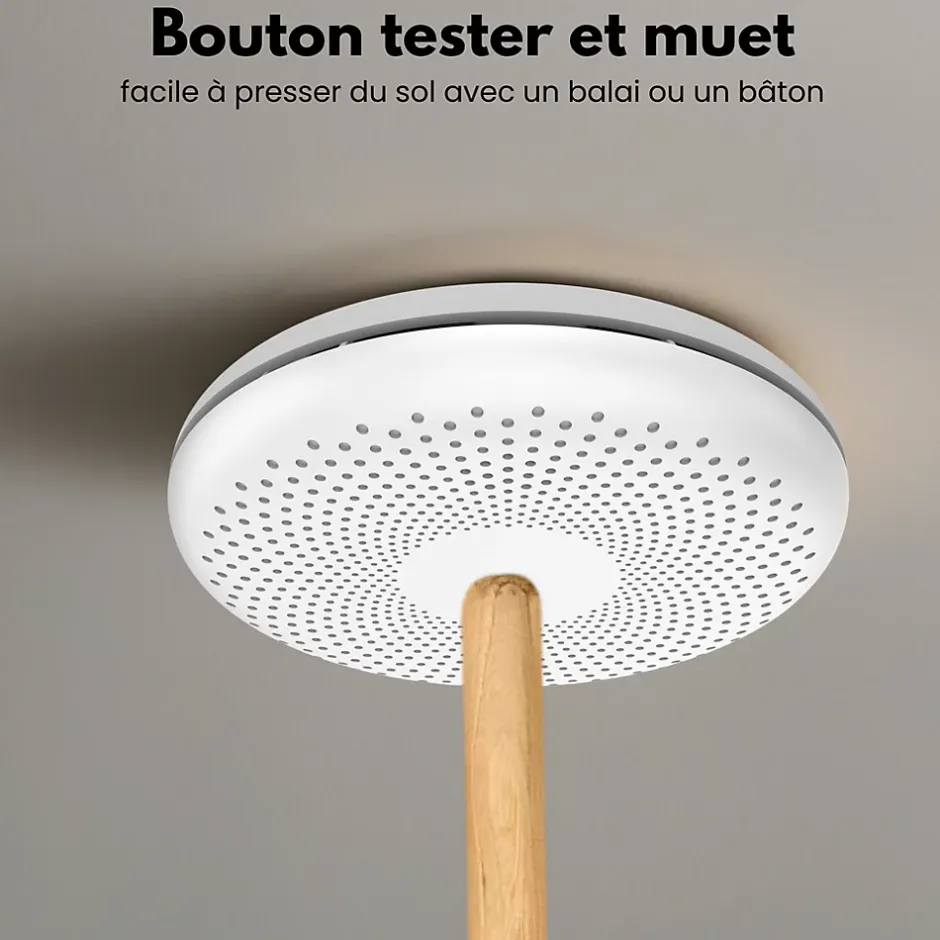 Détecteur de fumée et de monoxyde de carbone Safety Pro - Batterie 10 ans - Alarme incendie et CO - 5 pièces-Aroha Discount