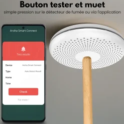 Détecteur de fumée et de monoxyde de carbone Smart Connect WiFi - Batterie 10 ans - Alarme incendie et CO - 5 pièces^Aroha Outlet