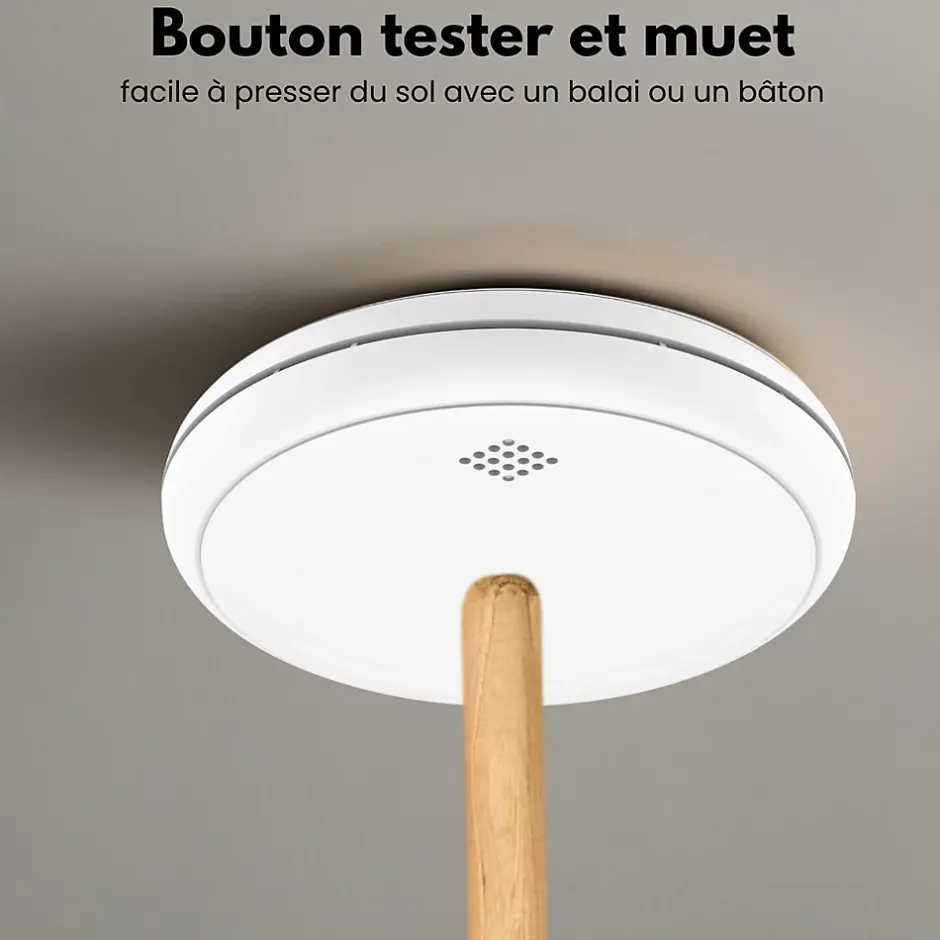 Détecteur de fumée et de monoxyde de carbone Safety Pro Sleep Line - Batterie 10 ans - Alarme incendie et détecteur de CO-Aroha New