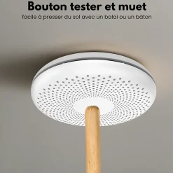 Détecteur de fumée et de monoxyde de carbone Safety Pro - Batterie 10 ans - Alarme incendie et CO - 2 pièces^Aroha Clearance