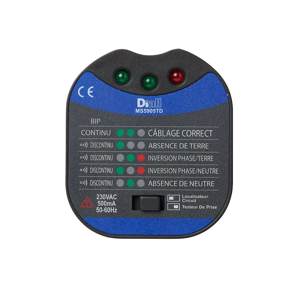 Détecteur de fusible - max 230V bleu et noir-Diall Hot