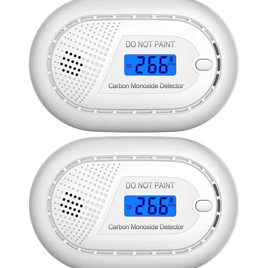 Détecteur de monoxyde de carbone interconnecté Link - Batterie 10 ans - Alarme de CO - Portable - 2 pièces-Aroha