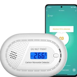 Détecteur de monoxyde de carbone Smart Connect WiFi - Batterie 10 ans - Alarme de CO connecte avec Tuya et Smartlife-Aroha