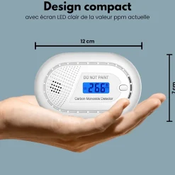 Détecteur de monoxyde de carbone Smart Connect WiFi - Batterie 10 ans - Alarme de CO connecte avec Tuya et Smartlife-Aroha