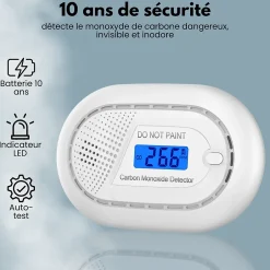 Détecteur de monoxyde de carbone interconnecté Link - Batterie 10 ans - Alarme de CO - Portable^Aroha Clearance
