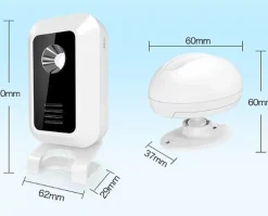 Détecteur de mouvement alarme d'entrée sonnerie sans fil magasin buzzer détecteur 120db alarme de sécurité avec 60 sonneries-Deko Hot