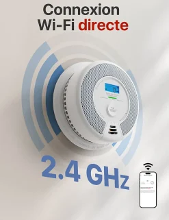 Détecteur Fumée et CO Connecté Wi-Fi Batterie Remplaçable SC07-WX Lot 2^X-Sense