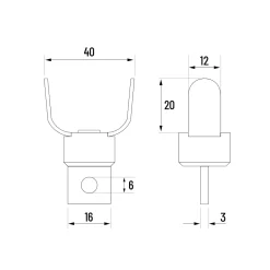 Tête de coupe à fourche lisse pour machine à nettoyer les tubes, C-Cutter tubes de 50-125mm, accouplement M6, tête 40mm^Eberth Online