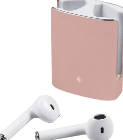 Ecouteurs connectés Bluetooth boîtier rose-BigBen Connected