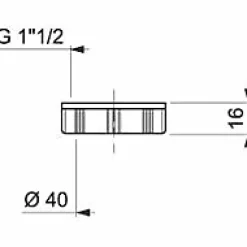 Ecrou de siphon pour évier inox Ø40 mm^Wirquin Clearance