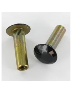 Ecrou Relieur MARTELE 8X28 Taraudage borgne M6 Laiton RAL9005 noir foncé - 200 pièces^Vis Express Clearance