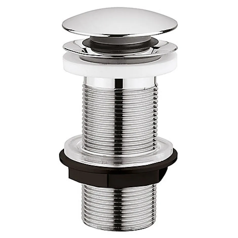 - Bonde de Lavabo Clic-Clac - Spécial Plan de Travail Épais - Sans Trop-Plein - Chromé - Laiton^Edouard Rousseau