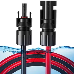 Elfcam - 2 Câbles Solaires 4mm² 30m, Connecteurs M/F, 12AWG, DC1500V, IP68, Anti-UV, Certifié TUV^Elfcam-shop Discount