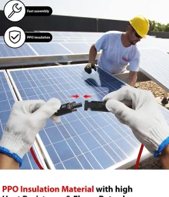 Elfcam - 2 Câbles Solaires 4mm² 10m, Connecteurs M/F, 12AWG, DC1500V, IP68, Anti-UV, Certifié TUV-Elfcam-shop Outlet