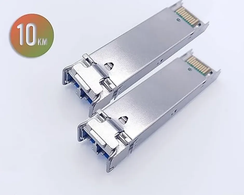 Elfcam - 2 Modules SFP 1,25 Gbps LC/UPC Duplex Monomode OS2 1310nm, 10 km, Transceivers Fibre Optique Performants^Elfcam-shop Online