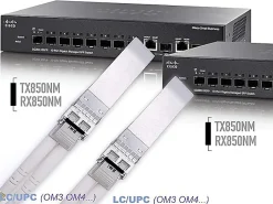 Elfcam - 2 Modules SFP+ 10 Gbps - LC/UPC Multimode OM3/OM4, 850nm DDM, 300 m, Compatibles Freebox Ultra-Elfcam-shop Online