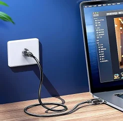 Elfcam - Câble Ethernet RJ45 Cat 7 SFTP 8m (Rond Noir), 10Gbps, 600MHz, Cuivre, Anti-Interférences-Elfcam-shop Sale