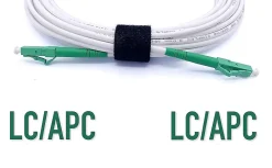 Elfcam - Câble Fibre Optique LC/APC à LC/APC - 1m (Blanc), Jarretière Optique Simplex Monomode 9/125um LSZH-Elfcam-shop Online