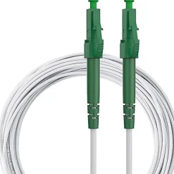 Elfcam - Câble Fibre Optique LC/APC à LC/APC - 1m (Blanc), Jarretière Optique Simplex Monomode 9/125um LSZH-Elfcam-shop Online