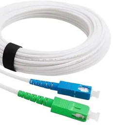 Elfcam - Câble Fibre Optique SC-APC à SC-UPC - 200m (Blanc), Jarretière Optique 9/125um, Compatible Freebox, Livebox-Elfcam-shop