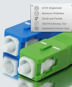 Elfcam - Câble Fibre Optique SC-APC à SC-UPC - 15m (Blanc), Jarretière Optique 9/125um, Compatible Freebox, Livebox^Elfcam-shop Sale