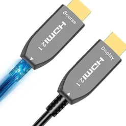 Elfcam - Câble HDMI 8K Fibre Optique 10m (Noir) - 48Gbps, HDMI 2.1, 8K 60Hz, 4K 120Hz, HDR10, eARC, PS5, Xbox, TV^Elfcam-shop New