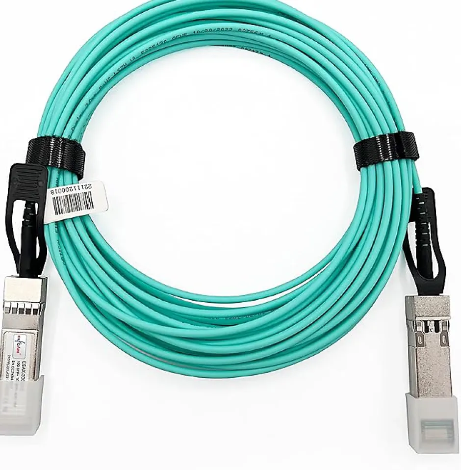 Elfcam - Câble Optique Actif SFP+ à SFP+ - 50m, AOC 10 Gbit/s OM3, Ultra Performant, Réseau Professionnels, PC^Elfcam-shop Clearance