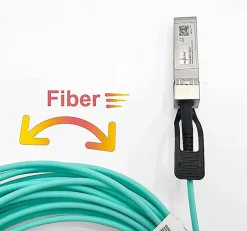 Elfcam - Câble Optique Actif SFP+ à SFP+ - 1m, AOC 10 Gbit/s OM3, Ultra Performant, Réseau Professionnels, PC-Elfcam-shop Best