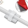 Elfcam - Clips Câble Adhésif Réglable pour Fibre Optique, Maison/Bureau, Attache Fil (Lot de 100)-Elfcam-shop Best