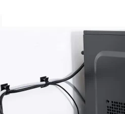 Elfcam - Clips Câble Adhésif Réglable pour Fibre Optique, Noir, Maison/Bureau, Attache Fil (Lot de 60)-Elfcam-shop Sale