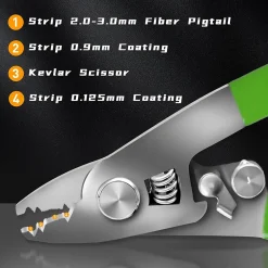 Elfcam - 4-en-1 Pince à Dénuder et Ciseaux Kevlar, FTTH Fibre Optique, Outil Pro Techniciens-Elfcam-shop Best