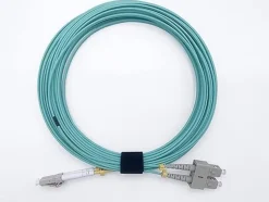 Elfcam - 100m Câble à Fibre Optique OM3 SC/UPC à LC/UPC Multimode Duplex 50/125um LSZH-Elfcam-shop Outlet